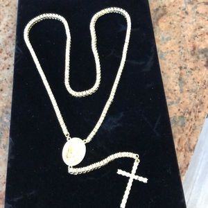 Mens Gold Rosary Necklaces 